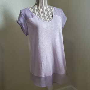 LUCKY BRAND LAVENDER BOHO TOP size L